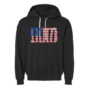 American Flag Different Kinds Of Knife Knife Collector Garment-Dyed Fleece Hoodie