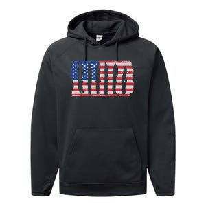 American Flag Different Kinds Of Knife Knife Collector Performance Fleece Hoodie