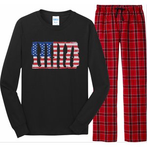 American Flag Different Kinds Of Knife Knife Collector Long Sleeve Pajama Set