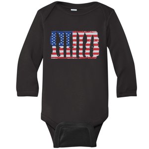 American Flag Different Kinds Of Knife Knife Collector Baby Long Sleeve Bodysuit