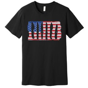 American Flag Different Kinds Of Knife Knife Collector Premium T-Shirt