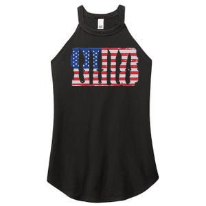 American Flag Different Kinds Of Knife Knife Collector Women's Perfect Tri Rocker Tank