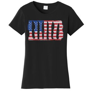 American Flag Different Kinds Of Knife Knife Collector Women's T-Shirt