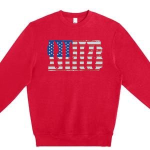 American Flag Different Kinds Of Knife Knife Collector Premium Crewneck Sweatshirt