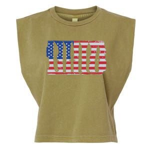 American Flag Different Kinds Of Knife Knife Collector Garment-Dyed Women's Muscle Tee