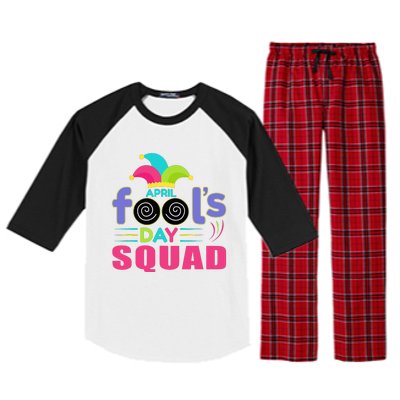 April Fools Day Squad Jester Hat Prank April 1 Raglan Sleeve Pajama Set