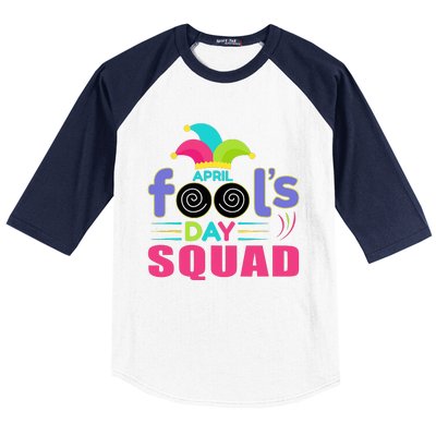 April Fools Day Squad Jester Hat Prank April 1 Baseball Sleeve Shirt