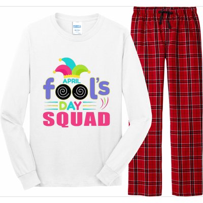 April Fools Day Squad Jester Hat Prank April 1 Long Sleeve Pajama Set