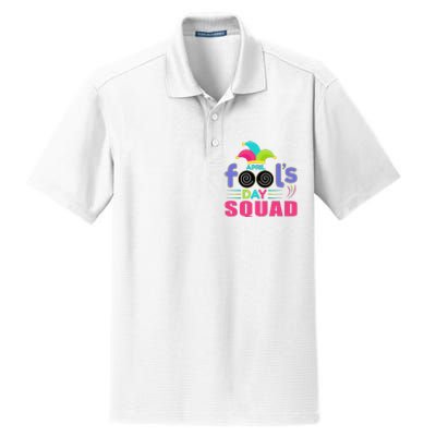 April Fools Day Squad Jester Hat Prank April 1 Dry Zone Grid Polo