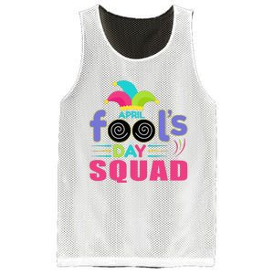 April Fools Day Squad Jester Hat Prank April 1 Mesh Reversible Basketball Jersey Tank