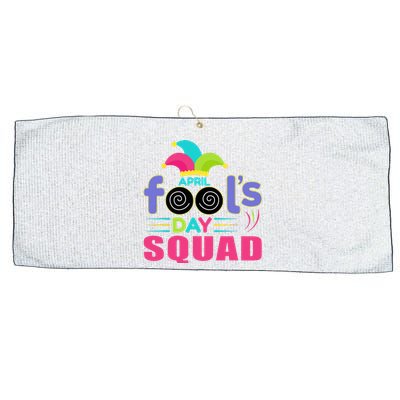 April Fools Day Squad Jester Hat Prank April 1 Large Microfiber Waffle Golf Towel