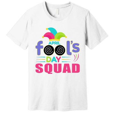 April Fools Day Squad Jester Hat Prank April 1 Premium T-Shirt