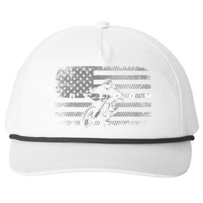 American Flag Dirt Bike Motocross Snapback Five-Panel Rope Hat