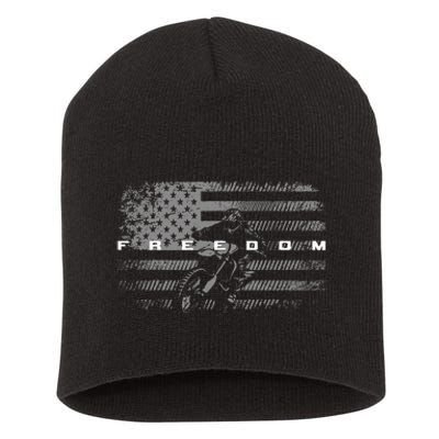 American Flag Dirt Bike Motocross Short Acrylic Beanie