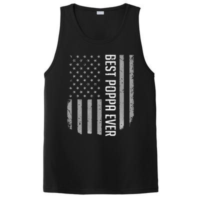 American Flag Dad Gift For Fathers Day Best Poppa Ever PosiCharge Competitor Tank