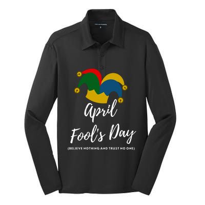 April Fools Day Silk Touch Performance Long Sleeve Polo