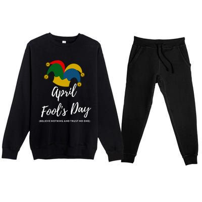 April Fools Day Premium Crewneck Sweatsuit Set