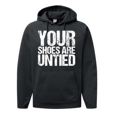 April Fools Day Your Shoes Are Untied Funny Performance Fleece Hoodie