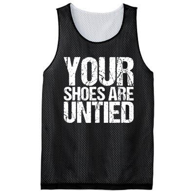 April Fools Day Your Shoes Are Untied Funny Mesh Reversible Basketball Jersey Tank