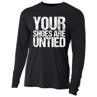 April Fools Day Your Shoes Are Untied Funny Cooling Performance Long Sleeve Crew