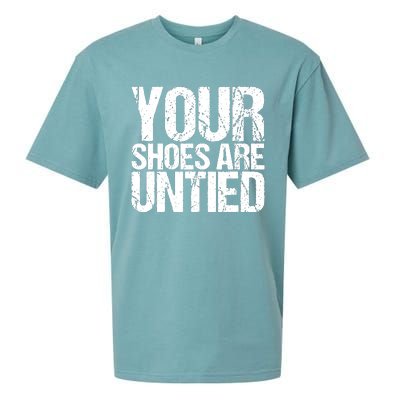 April Fools Day Your Shoes Are Untied Funny Sueded Cloud Jersey T-Shirt