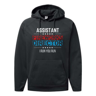 Assistant Fireworks Director USA Independence Day July 4th Performance Fleece Hoodie