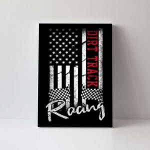 American Flag Dirt Track Racing Car Bike Driver Racer Gift Canvas