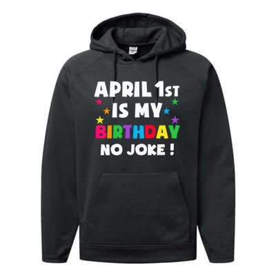 April Fool's Day Birthday Born on April 1st Fools Day Pranks Performance Fleece Hoodie