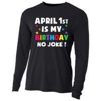 April Fool's Day Birthday Born on April 1st Fools Day Pranks Cooling Performance Long Sleeve Crew