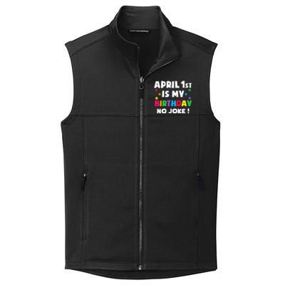 April Fool's Day Birthday Born on April 1st Fools Day Pranks Collective Smooth Fleece Vest