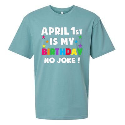 April Fool's Day Birthday Born on April 1st Fools Day Pranks Sueded Cloud Jersey T-Shirt