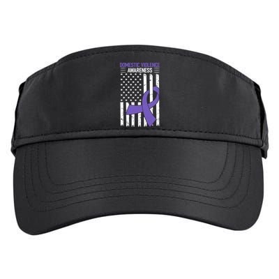 American Flag Domestic Violence Awareness Cool Purple Ribbon Adult Drive Performance Visor