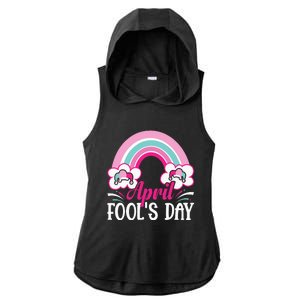 April Fool's Day funny April Fool Ladies PosiCharge Tri-Blend Wicking Draft Hoodie Tank