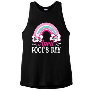 April Fool's Day funny April Fool Ladies PosiCharge Tri-Blend Wicking Tank