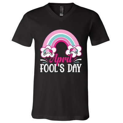 April Fool's Day funny April Fool V-Neck T-Shirt