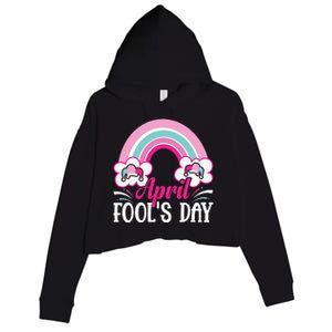 April Fool's Day funny April Fool Crop Fleece Hoodie