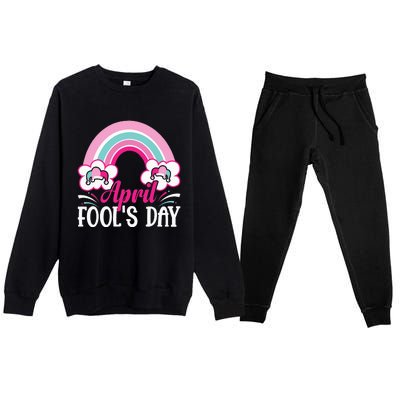 April Fool's Day funny April Fool Premium Crewneck Sweatsuit Set