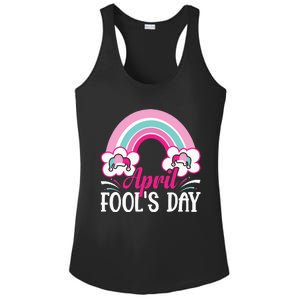 April Fool's Day funny April Fool Ladies PosiCharge Competitor Racerback Tank