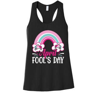 April Fool's Day funny April Fool Women's Racerback Tank