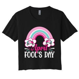 April Fool's Day funny April Fool Women's Crop Top Tee