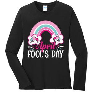 April Fool's Day funny April Fool Ladies Long Sleeve Shirt