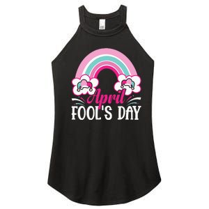 April Fool's Day funny April Fool Women's Perfect Tri Rocker Tank