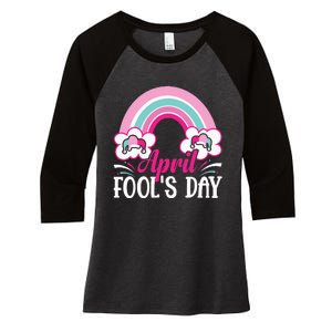 April Fool's Day funny April Fool Women's Tri-Blend 3/4-Sleeve Raglan Shirt