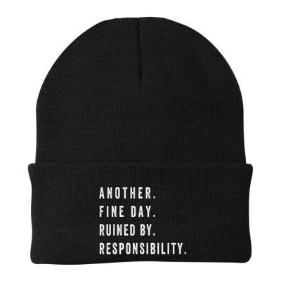 Another Fine Day Ruined By Responsibility Funny Beanie