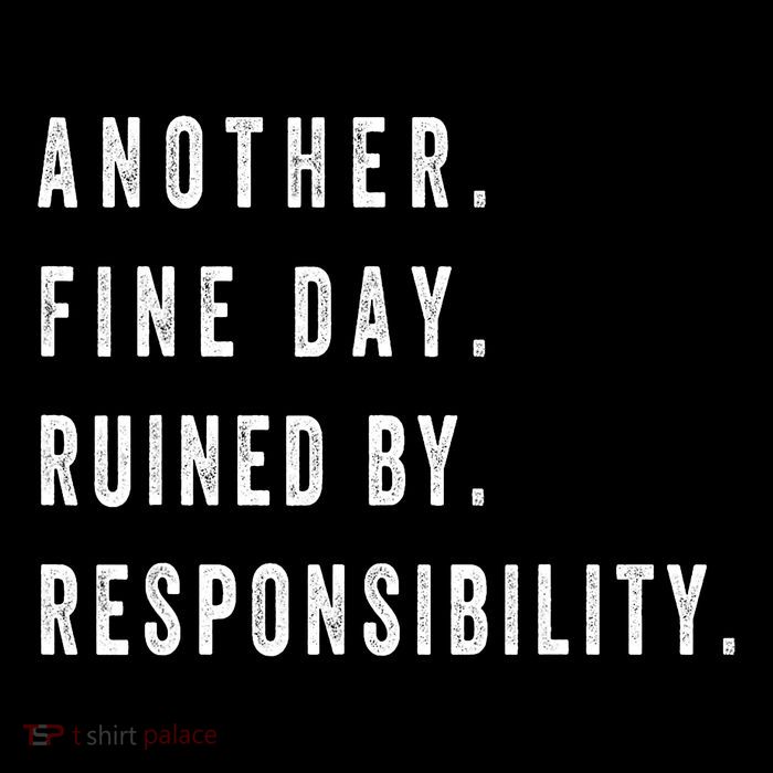 Another Fine Day Ruined By Responsibility Funny Pom Pom 12in Knit Beanie