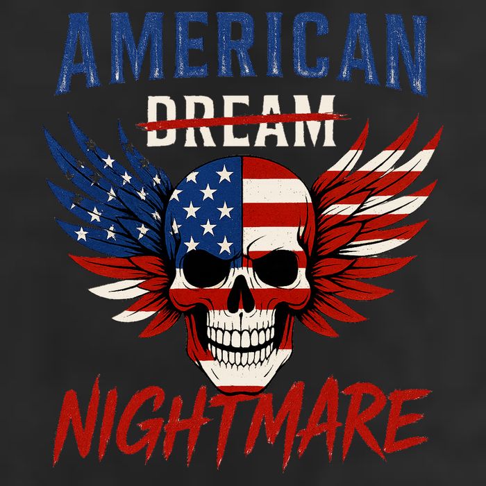 American Flag Dream Nightmare 7 Panel Mesh Trucker Snapback Hat