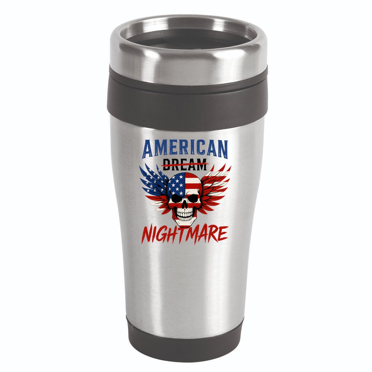 American Flag Dream Nightmare 16oz Travel Tumbler