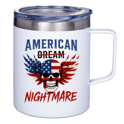 American Flag Dream Nightmare 12oz Stainless Steel Coffee Mug