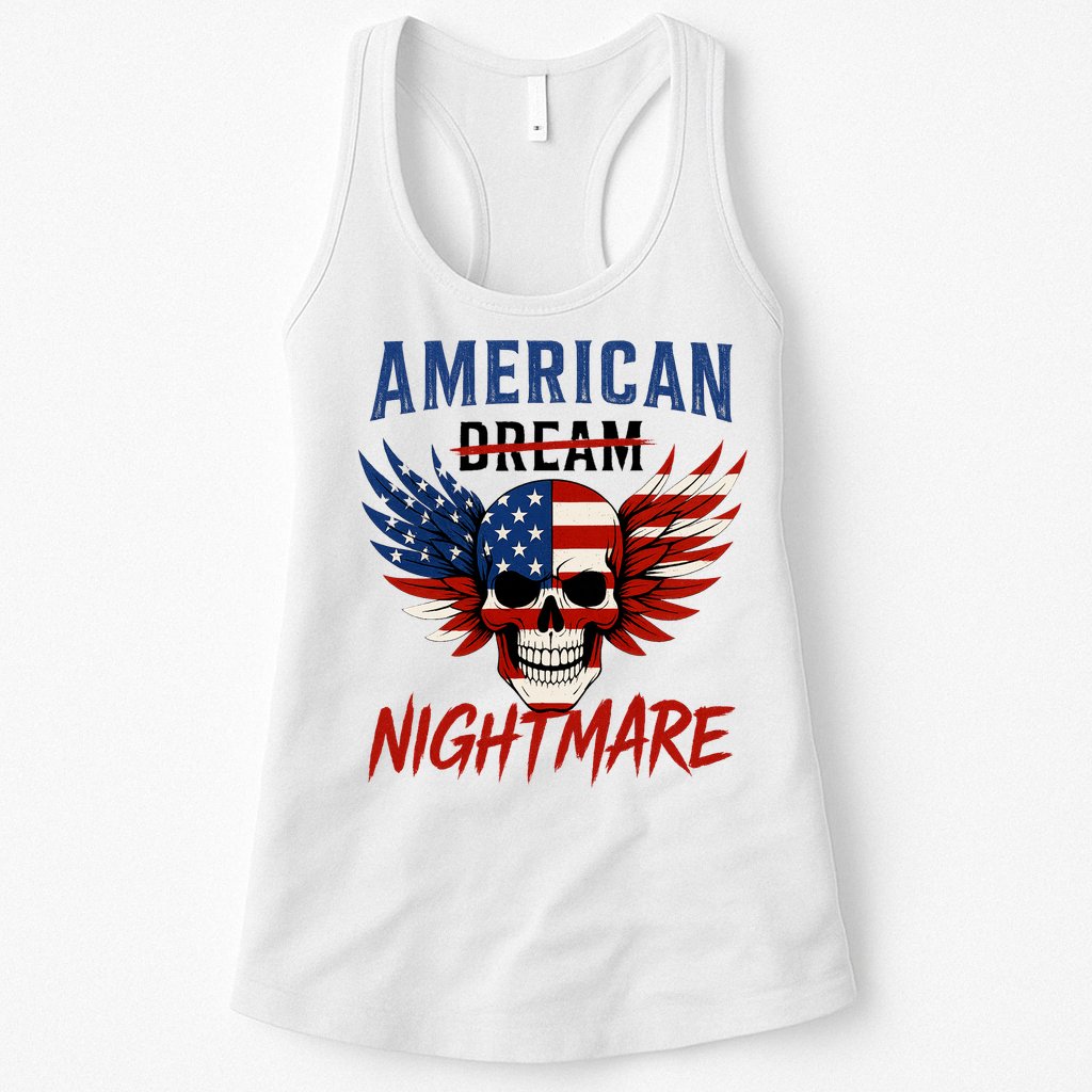 American Flag Dream Nightmare Womens Tank Top