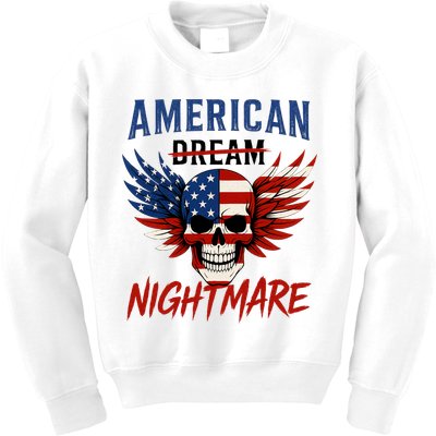 American Flag Dream Nightmare Kids Sweatshirt